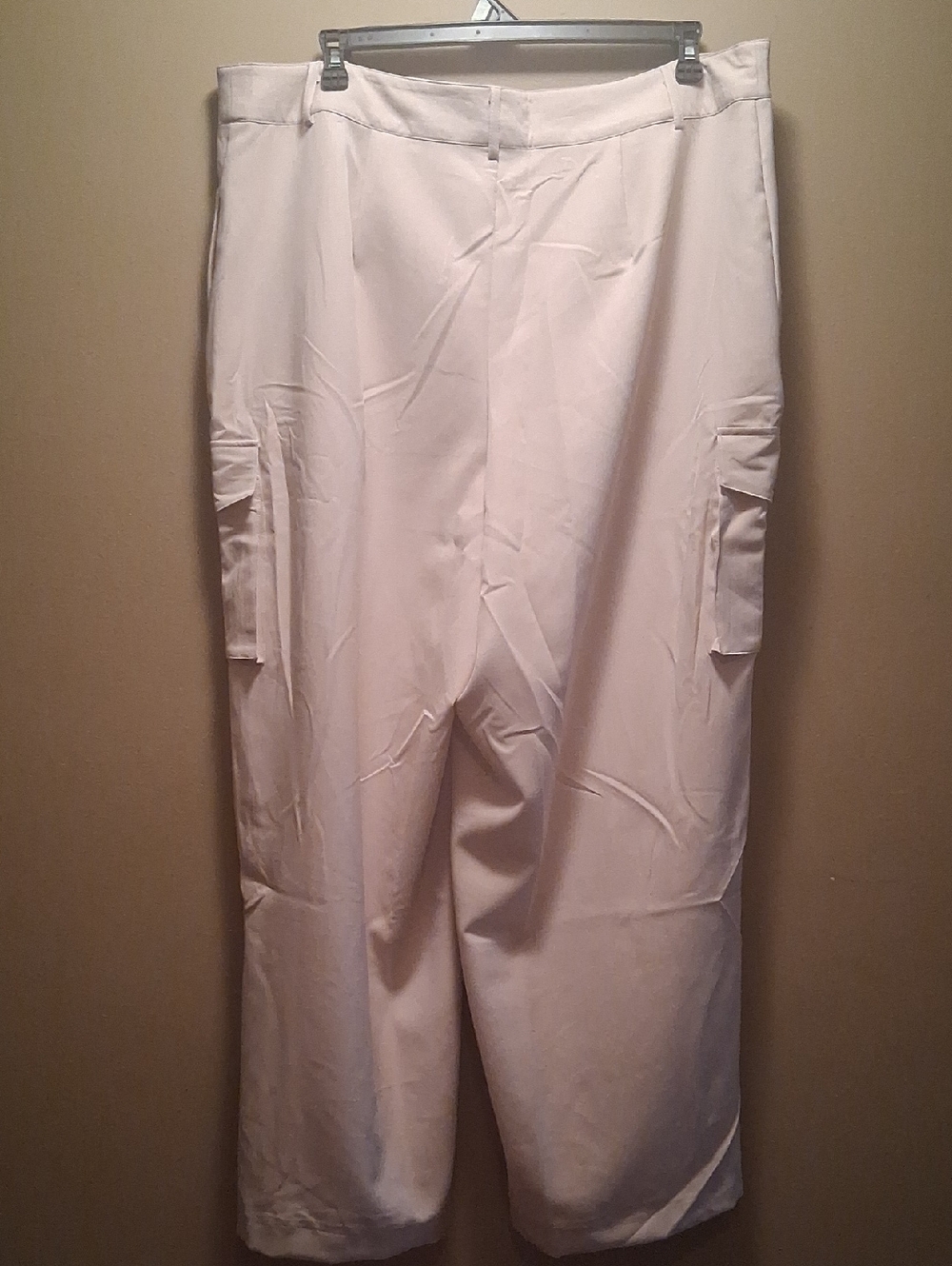 By Design Cream Cargo Pocket Wide Leg  Pants - Picture 4 of 7